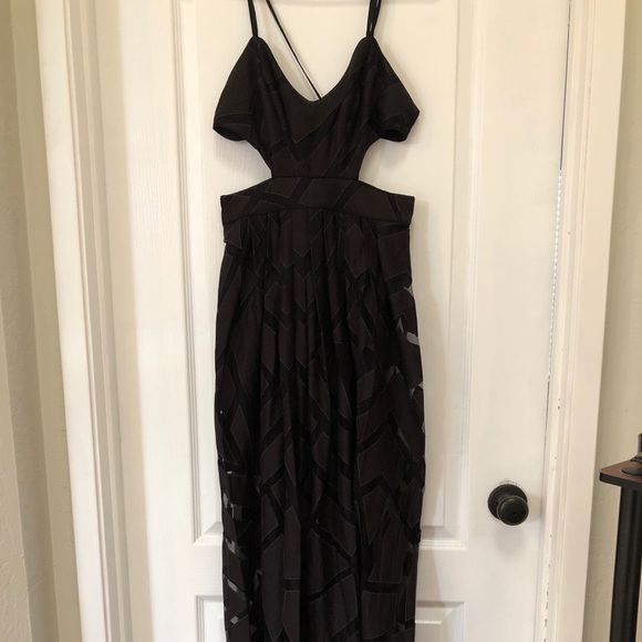 Silence + Noise Floor Length Black Dress - Picture 3 of 7